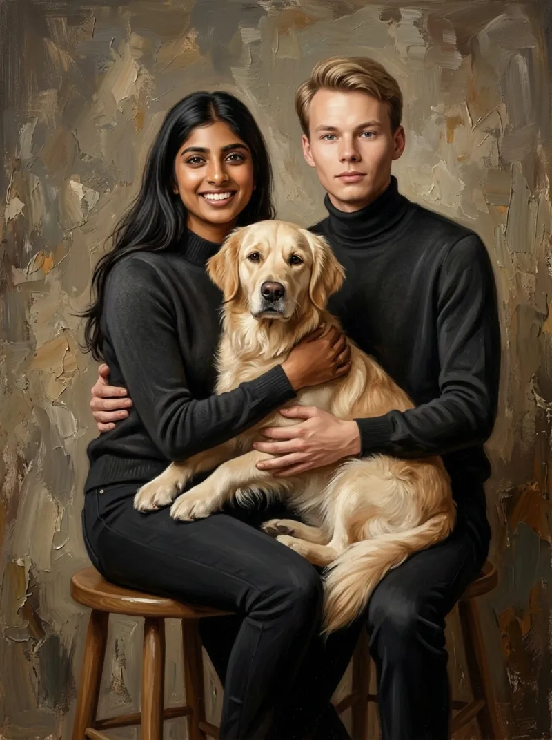 Royal pet portrait by Nobly: King