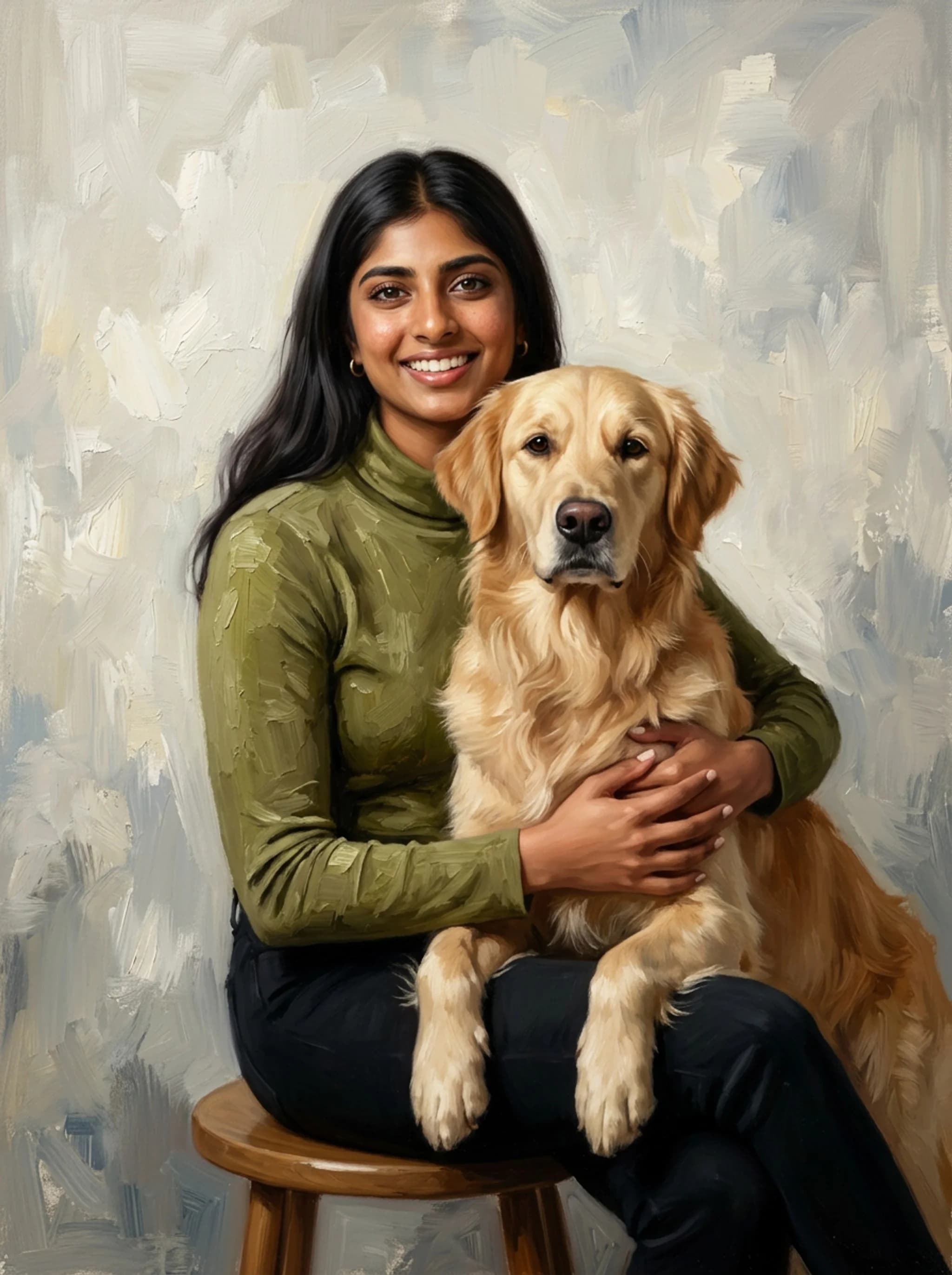 Sample oil portrait by Nobly